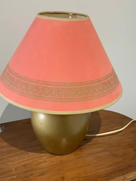 Photo of free Gold table lamp with red shade (Ruddington NG11) #1