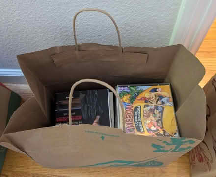 Photo of free DVDs and Audio CDs, shelf (Duveneck/St. Francis) #2