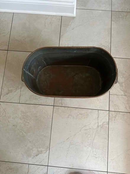 Photo of free Oblong Copper Planter w/Handles (Aurora) #2