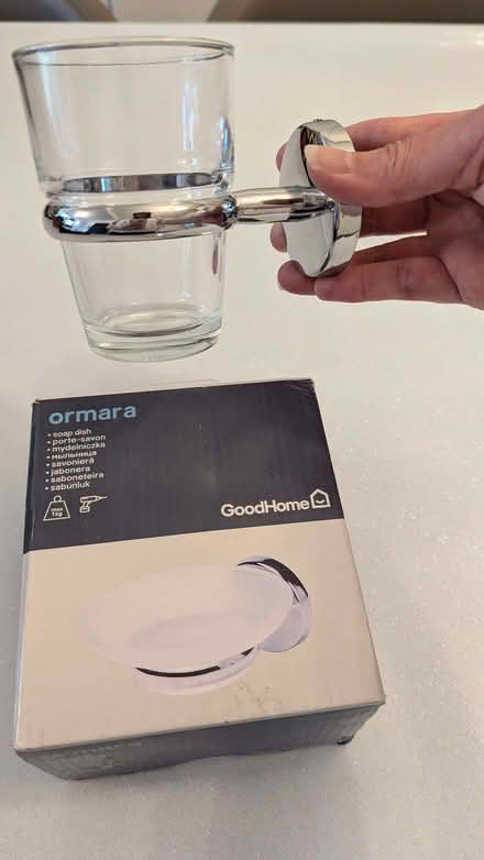 Photo of free Silver holder for a [missing] soap dish/cup (Mill End WD3) #1