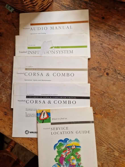 Photo of free Vauxhall Corsa manuals and case (Chobham GU24) #1