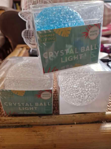 Photo of free 11 snowball style lights, white and blue. (Chobham GU24) #1