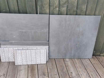 Photo of free Grey porcelain tiles 60x60 -2 tiles (Friern Barnet, N11) #1