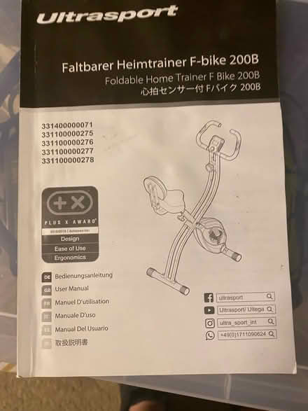 Photo of free Ultrasport Exercise bike (Billericay CM12) #1
