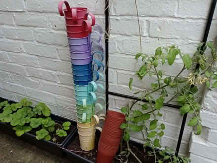 Photo of free 24 Rainbow Hanging Plant/Flower Pots (South Tonbridge TN9) #1