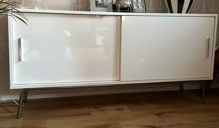 Photo of free White gloss sideboard and tv unit (Wixams MK42) #1