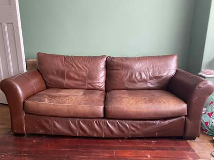 Photo of free Leather 3 Seater Sofa x 2 (Headingley LS4) #1