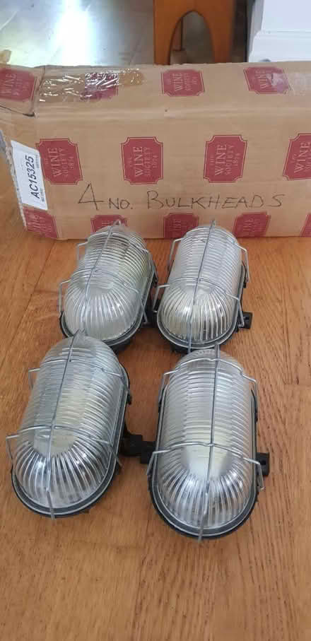 Photo of free 4 Baulkhead light fittings (HP10 penn) #1