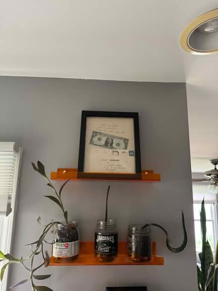 Photo of free ONE orange shelf (Corktown Detroit) #2