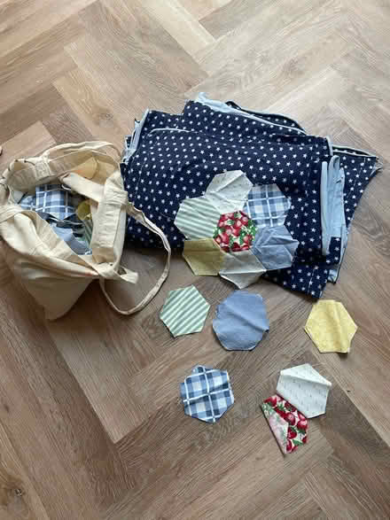 Photo of free Patchwork to finish + star fabric (Epsom KT18) #1