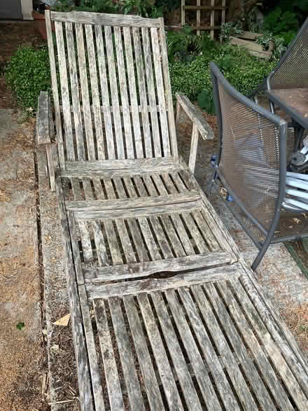 Photo of free 2 wooden sun loungers (Ruislip UB10) #2