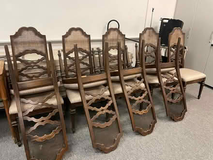 Photo of free 9 dining table type chairs (Sunnyvale, near Mary & Evelyn) #2