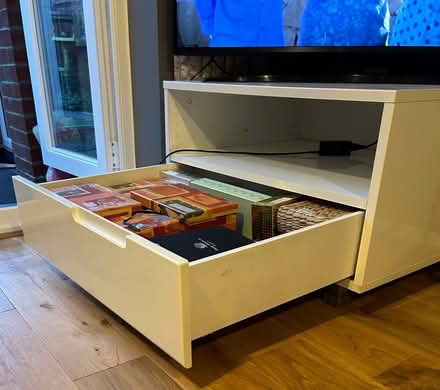Photo of free White gloss sideboard and tv unit (Wixams MK42) #3