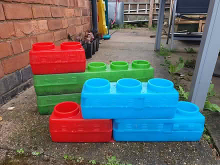 Photo of free Kids lego brick plant pot system (Long Eaton) #3
