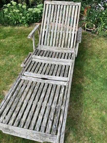 Photo of free 2 wooden sun loungers (Ruislip UB10) #1