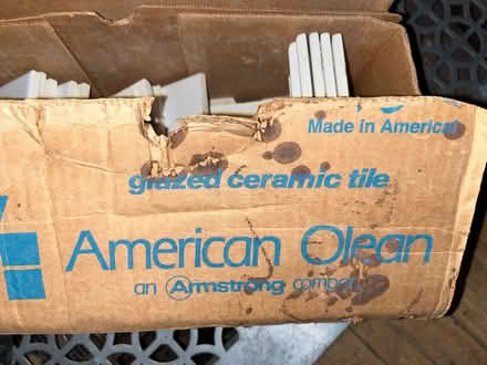 Photo of free 6x6 white tile & bullnoses (Tribeca) #1