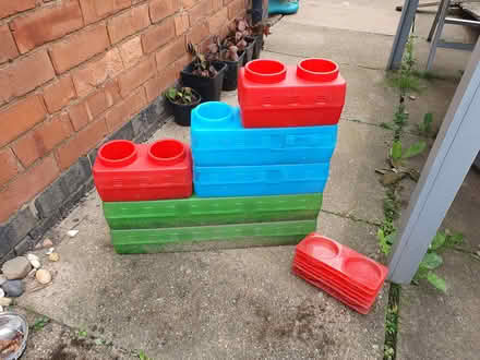 Photo of free Kids lego brick plant pot system (Long Eaton) #2