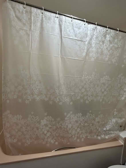Photo of free Shower curtain with plastic hooks (E3) #1