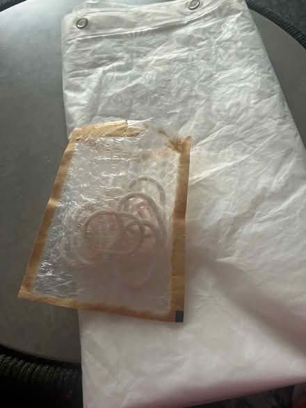 Photo of free Shower curtain with plastic hooks (E3) #3