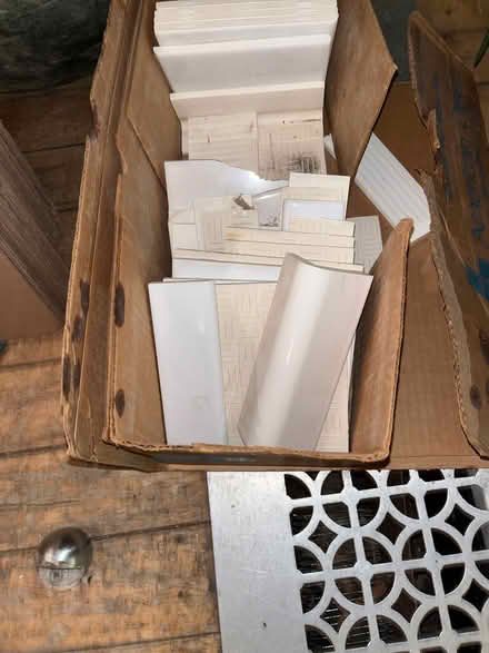 Photo of free 6x6 white tile & bullnoses (Tribeca) #2