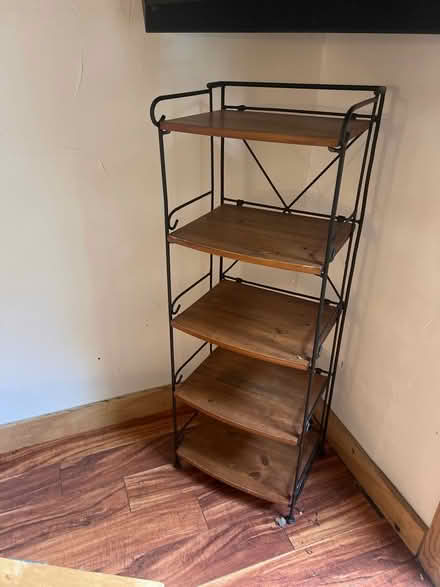 Photo of free Wood and iron shelves (Broad Run) #1