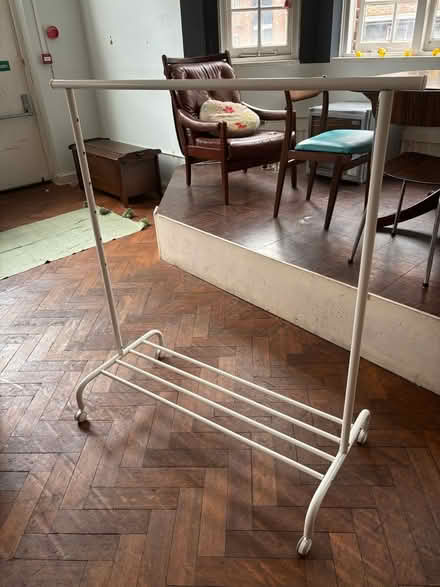 Photo of free White Metal Clothes Rail (Camberwell SE5) #1