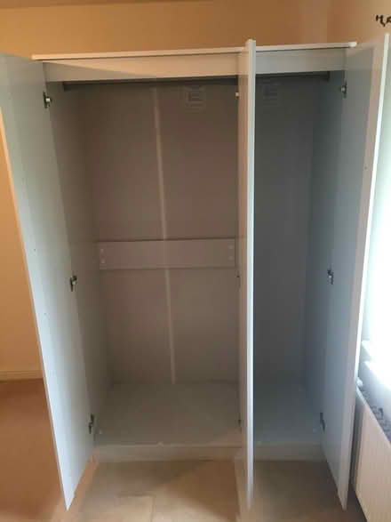 Photo of free White flat packed wardrobe (Hanwell Fields OX16) #2