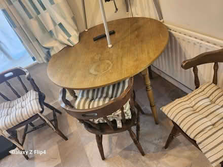 Photo of free Round table and 3 chairs (Bretch Hill OX16) #1