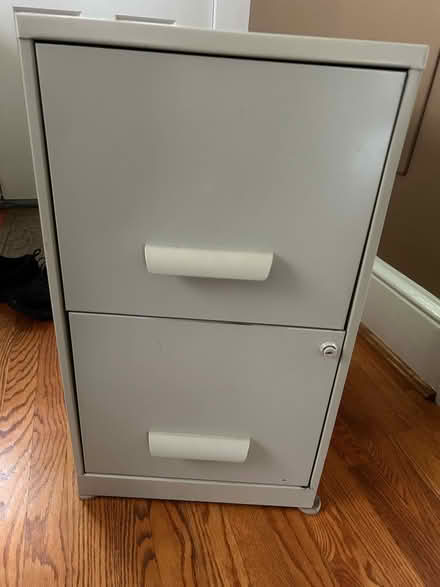 Photo of free 2 drawer metal filing cabinet (Van Ness/Tenleytown) #2