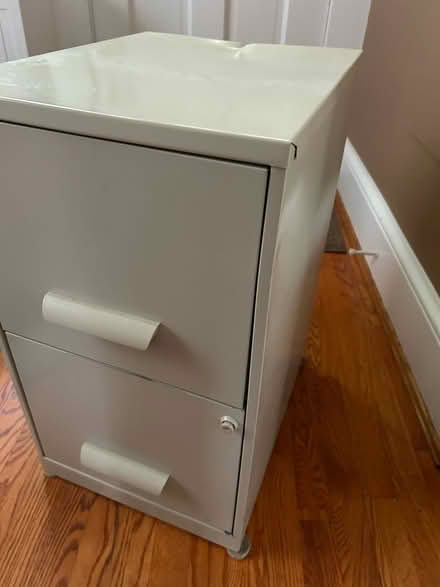 Photo of free 2 drawer metal filing cabinet (Van Ness/Tenleytown) #1
