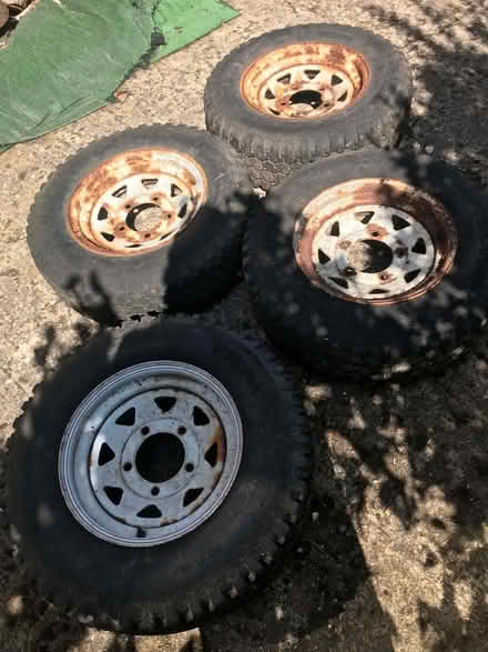 Photo of free Old Land Rover Wheels and Tyres (Little Kingshill HP16) #2