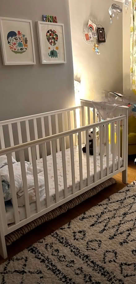 Photo of free White wooden cot (Chorlton M21) #1