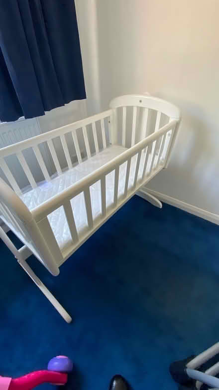 Photo of free Swinging Crib with New Mattress (Crowthorne RG45) #4