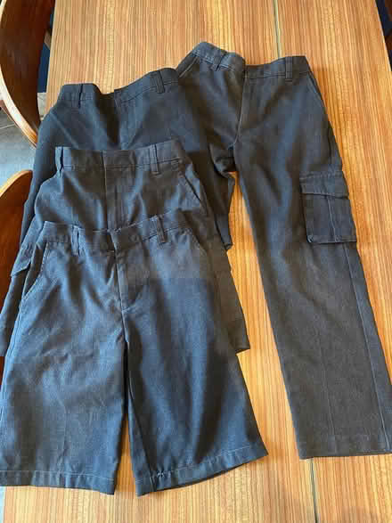 Photo of free Sz 6-7 grey school trousers & short (Portslade) #1