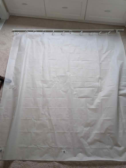 Photo of free Shower curtain, white, new (Vienna Hunter Mill) #1
