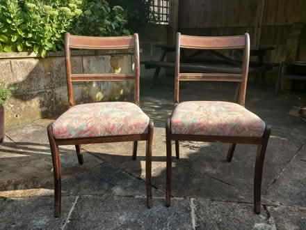 Photo of free Two wooden reproduction dining chairs (Bath & North East Somerset) #1