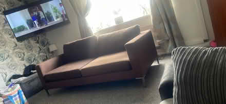 Photo of free Brown sofa (Haslingden) #1