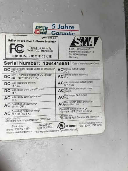 Photo of free 3 solar inverters (La Crescenta) #2