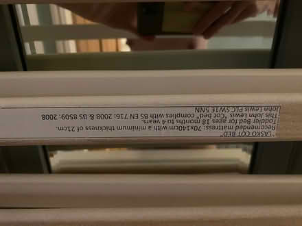 Photo of free White wooden cot (Chorlton M21) #3