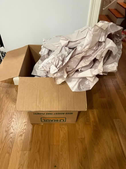 Photo of free Box and packing paper (Newton corner. Jewett st.) #1