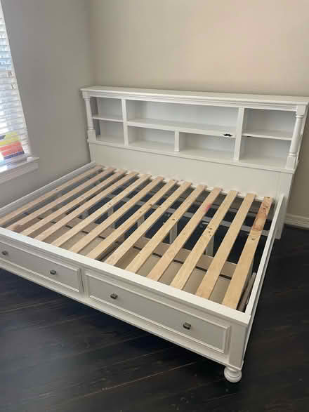 Photo of free Full bed with shelves (Towne Lake / Cypress) #1