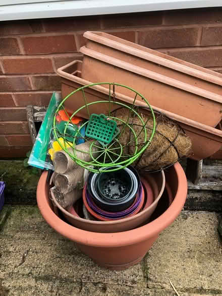 Photo of free Plastic plant pots etc (B76) #1