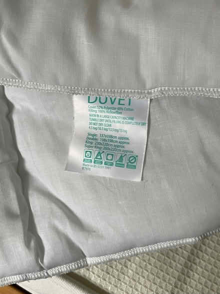 Photo of free Duvet for 6' bed (Sale M33) #1