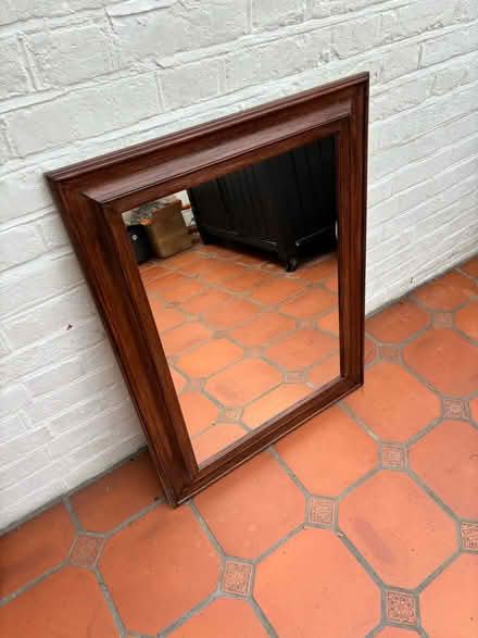 Photo of free Mirror with dark wood frame (E11) #2