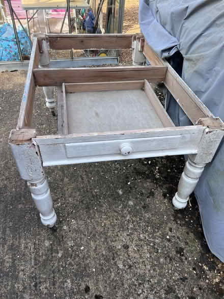 Photo of free Project. Very old pine farmhouse table base (Great Dunham PE32) #1