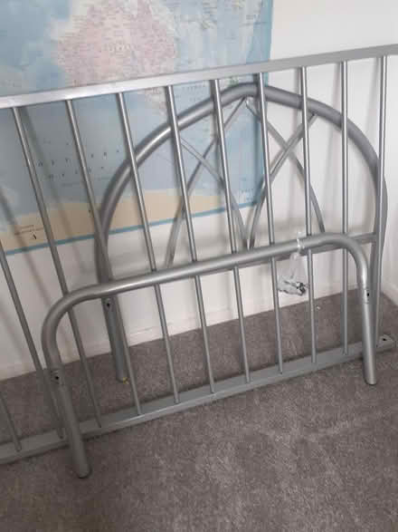 Photo of free Grey metal single bed frame (Eston TS6) #1