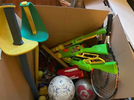 Photo of free Box of Nerf guns, toy swords, footballs etc (West End EH3) #2