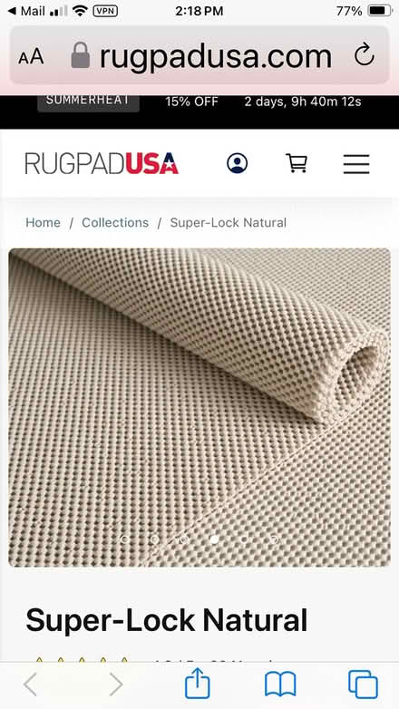 Photo of free New- Rug pad latex 8’8’ (Silver Spring, MD) #1