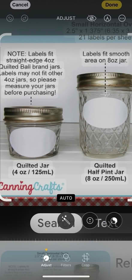 Photo of Mason jars 4, 6 & 8 oz wide mouth (L5L 5P5) #2