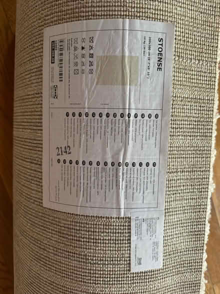 Photo of free Ikea Stonese Rug Beige 6’7” x 9’10” (Saratoga) #4